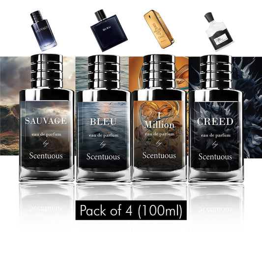 Pack of 4 - Sauvage , Bleu , 1 Million , Creed (100 ML)