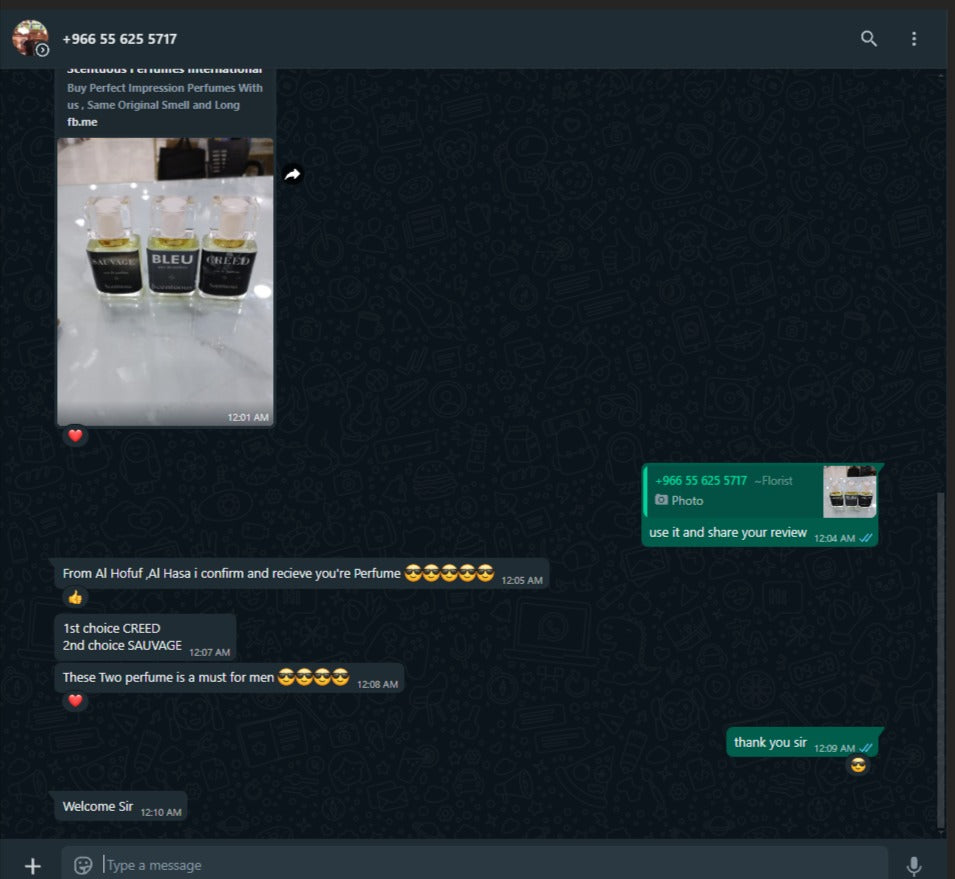 Pack of 5 - Sauvage , Bleu , Creed , 1 Million , Eros (30 ML)