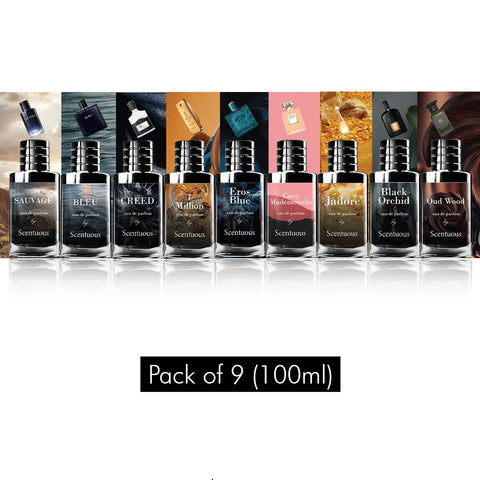 Pack of 9 Perfumes 100 ML