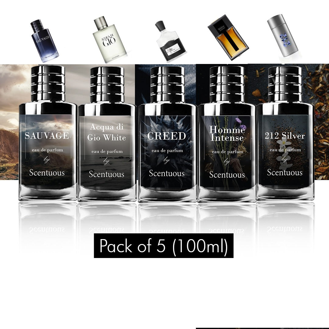 Pack of 5 - Sauvage , Acqua di Gio , Creed , Homme , 212 NYC (100 ML)