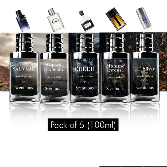 Pack of 5 - Sauvage , Acqua di Gio , Creed , Homme , 212 NYC (100 ML)